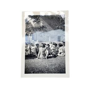 Vtg Pretty Ladies Having Tea Party Original Monochrome Photo Found Snapshot